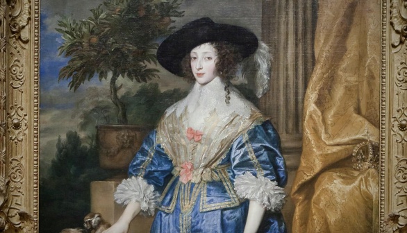London Art Studies Anthony van Eyck Queen Henrietta Maria with Sir Jeffrey Hudson